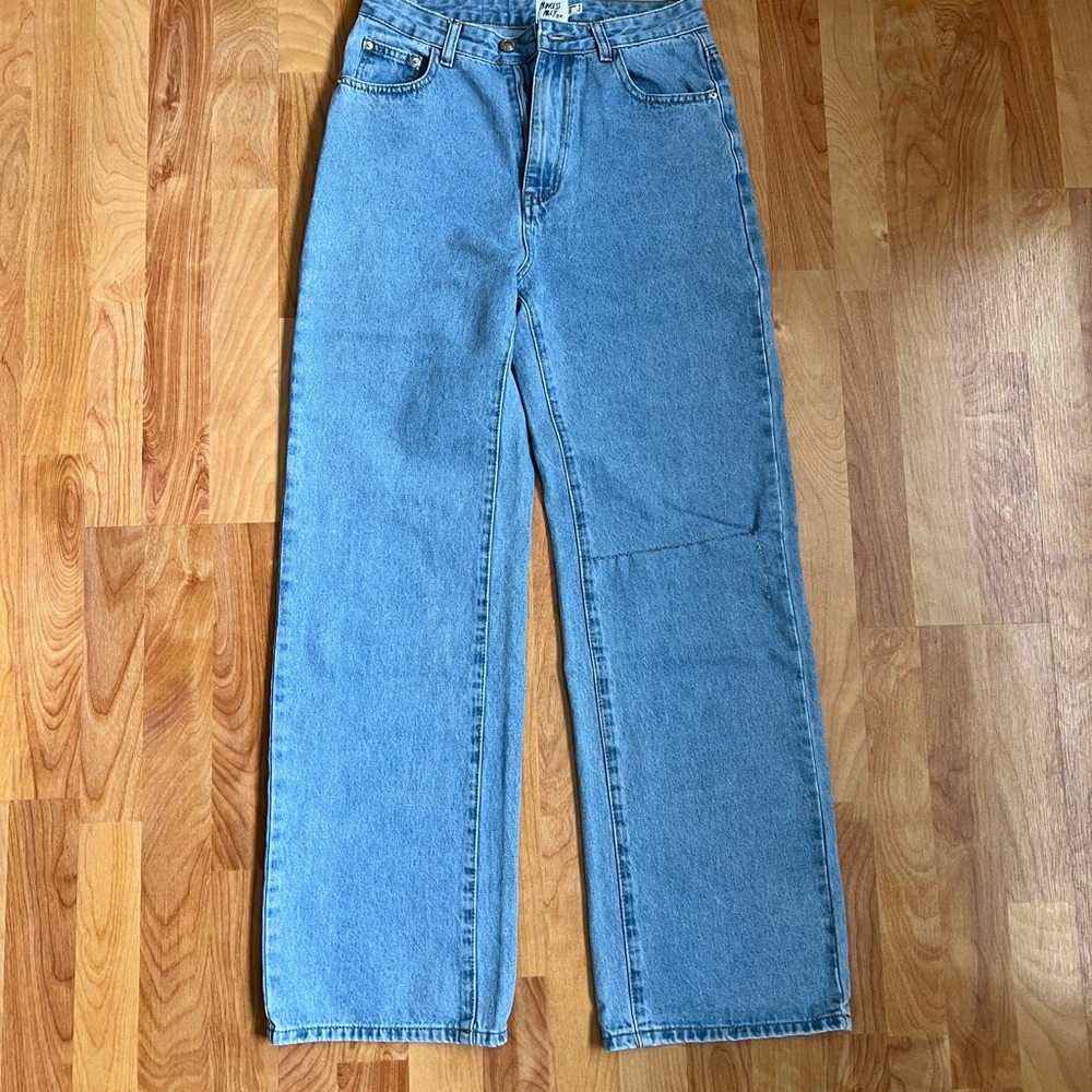 Princess Polly Light Blue 💯 Cotton High Rise Denim Jeans Jeans sz 4